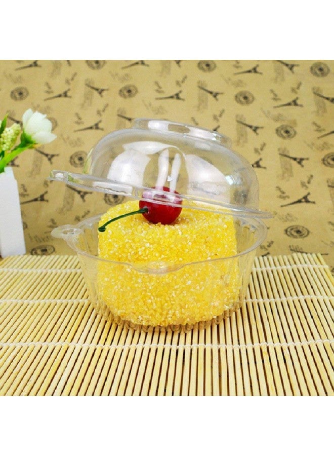 BlueSnail 50 pieces Plastic Single Individual Cupcake Muffin Dome Holders Cases Boxes Cups Pods - Image 4