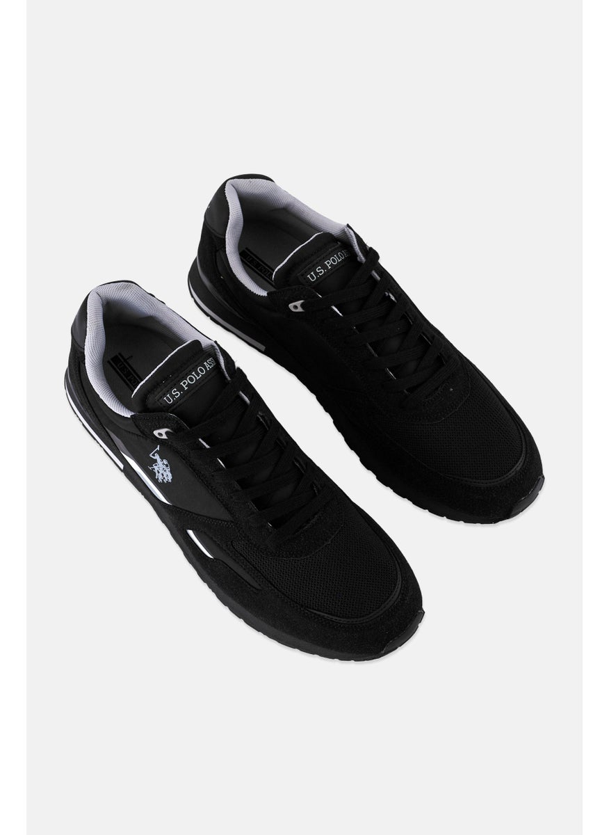 U.S. Polo Assn. Men Textile-Eco Suede Lace Up Casual Shoes, Black  - Image 4