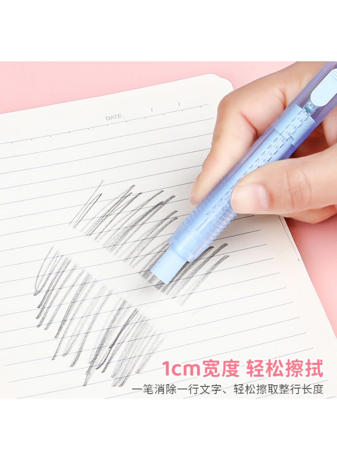 HELPS Creative Press Eraser Set, Traceless Student Replaceable Retractable Eraser, Student Gift Stationery - Image 3