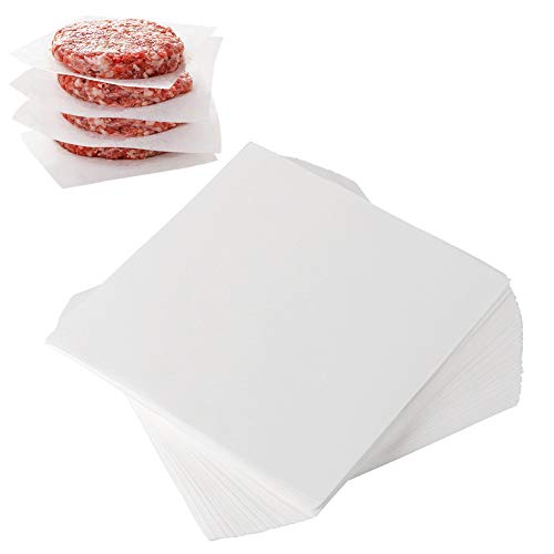BYKITCHEN Burger Patty Paper, 5.5 x 5.5in, Set of 300, Patty Paper Squares, Baking Parchment Squares/Hamburger Patty Papers for Separating Burger, Cookies and More - Image 1