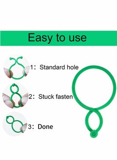 Y&D Plant Support Clips, 100PCS Garden Tomato Vegetables Vine Flower Locks for Securing Climbing Plants, Green  - Image 3