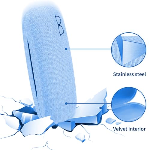 ABAJI 2 PCS Eyeglasses Case Kids Students Reading Glasses Organizer Hard Shell Lint Lining Snap Close Men Women Boys Girls - Image 5