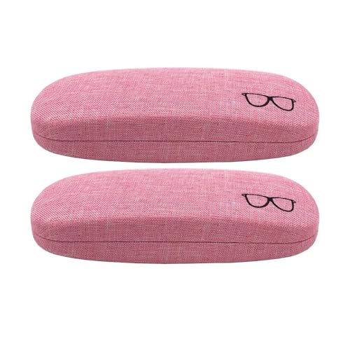 ABAJI 2 PCS Eyeglasses Case Kids Students Reading Glasses Organizer Hard Shell Lint Lining Snap Close Men Women Boys Girls - Image 1