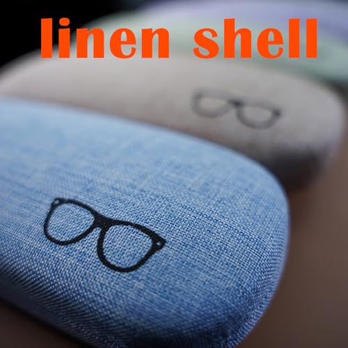 ABAJI 2 PCS Eyeglasses Case Kids Students Reading Glasses Organizer Hard Shell Lint Lining Snap Close Men Women Boys Girls - Image 3