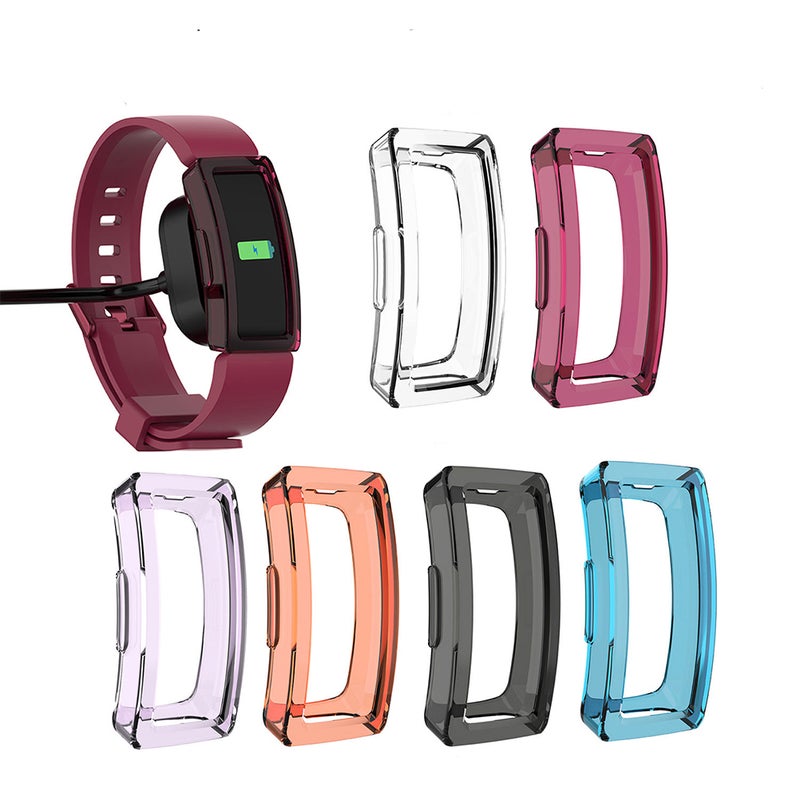 6pcs TPU Anti-fall Watch Shell Transparent Cover Protective Shell Compatible for Fitbit / Hr (6 Colors, 1pcs Each Color) - Image 2
