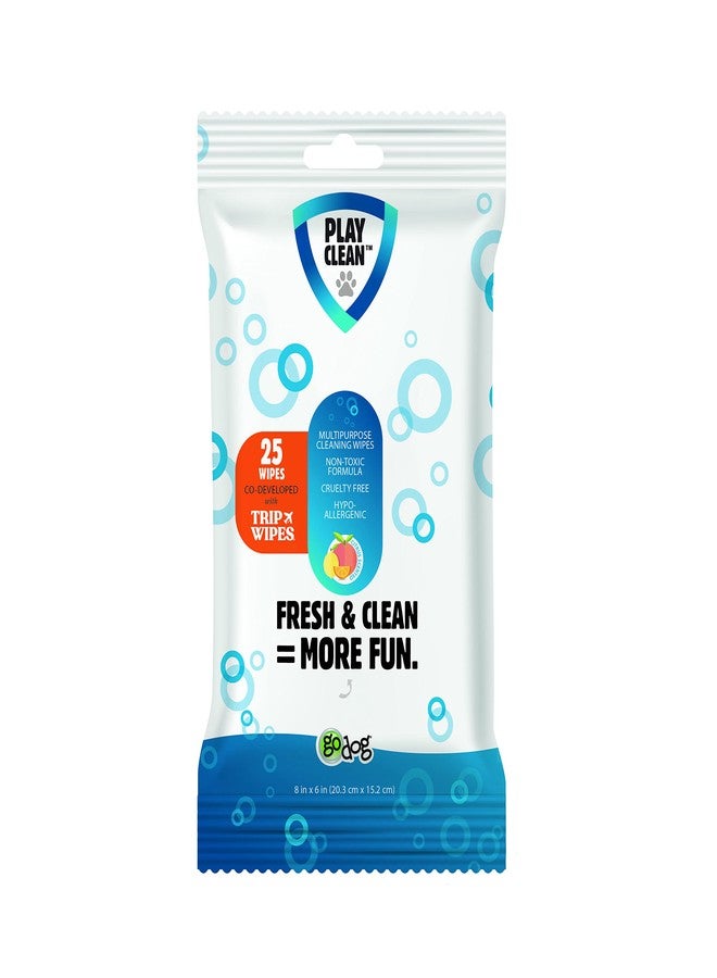 جو دوج مناديل جو دوغ بلاي كلين الآمنة للحيوانات الأليفة متعددة الأغراض لألعاب الحيوانات الأليفة - 25 منديل/عبوة واحدة - Image 1