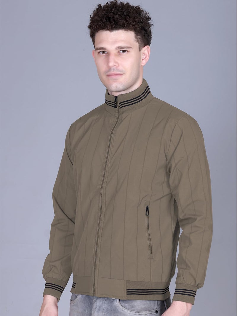 FYLTR Men's Jacket | Regular Fit | Stylish Winter Jacket with Zipper | Brown | L - Image 3