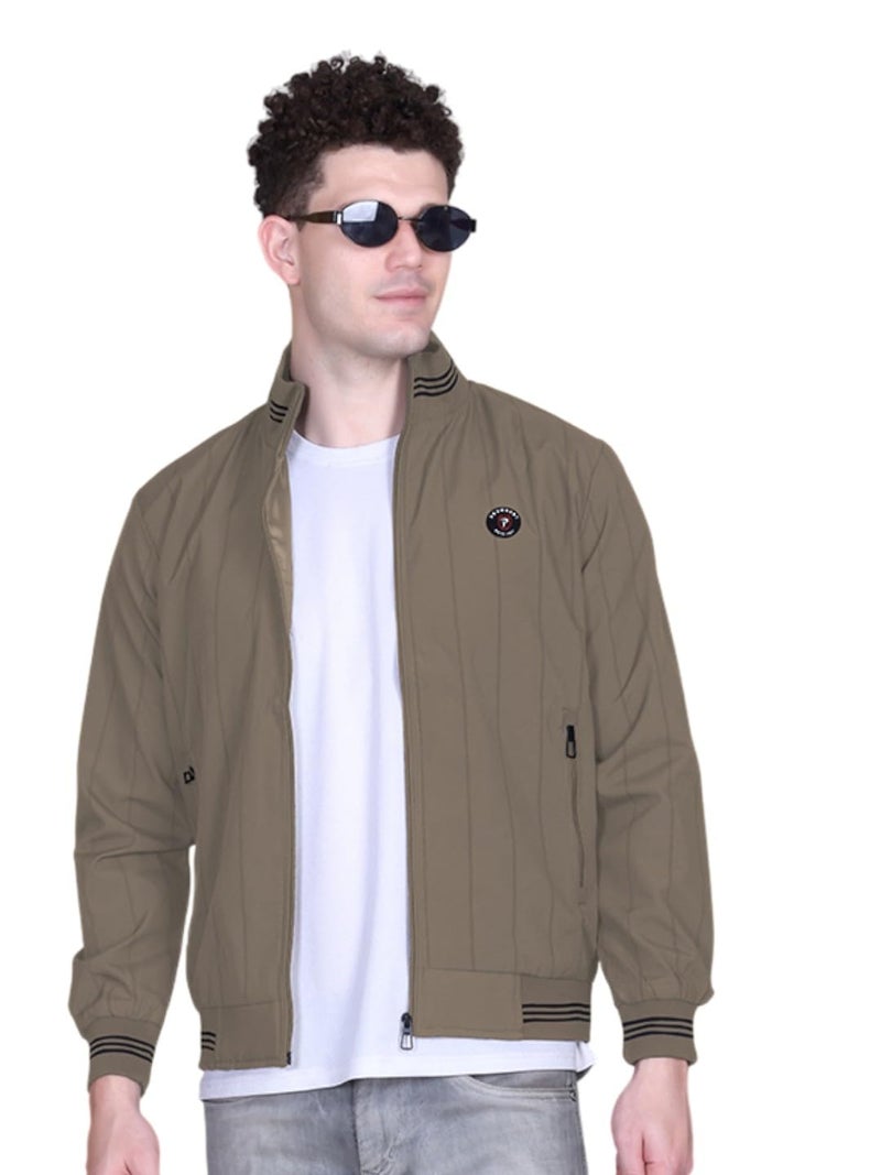 FYLTR Men's Jacket | Regular Fit | Stylish Winter Jacket with Zipper | Brown | L - Image 1
