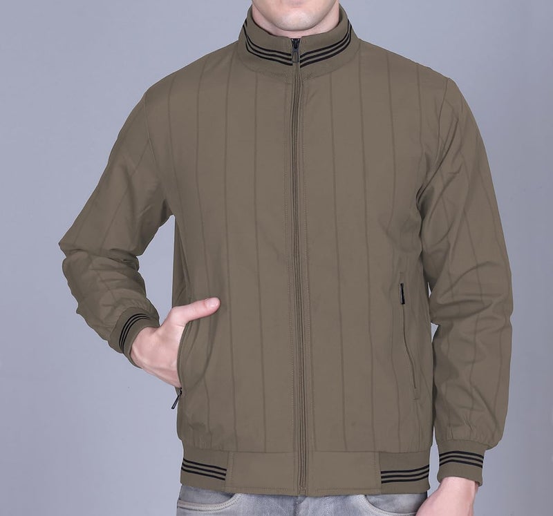 FYLTR Men's Jacket | Regular Fit | Stylish Winter Jacket with Zipper | Brown | L - Image 2