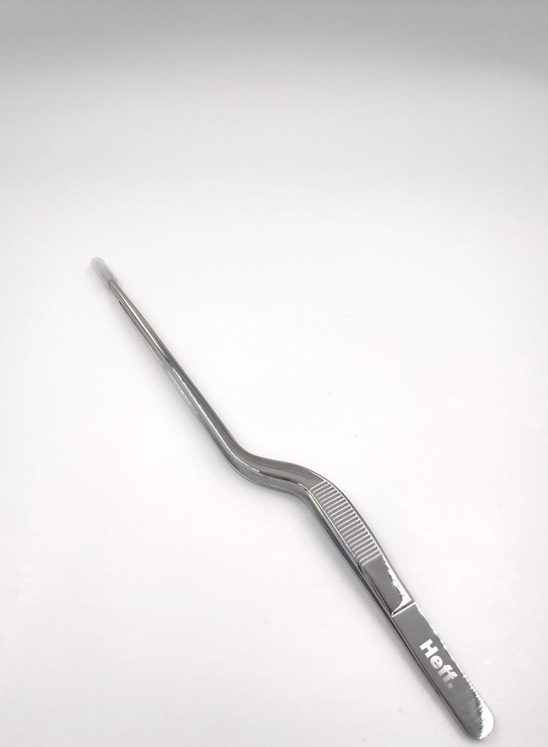 Heff 8’ inch Offset tweezer (Shiny Silver) - Image 2