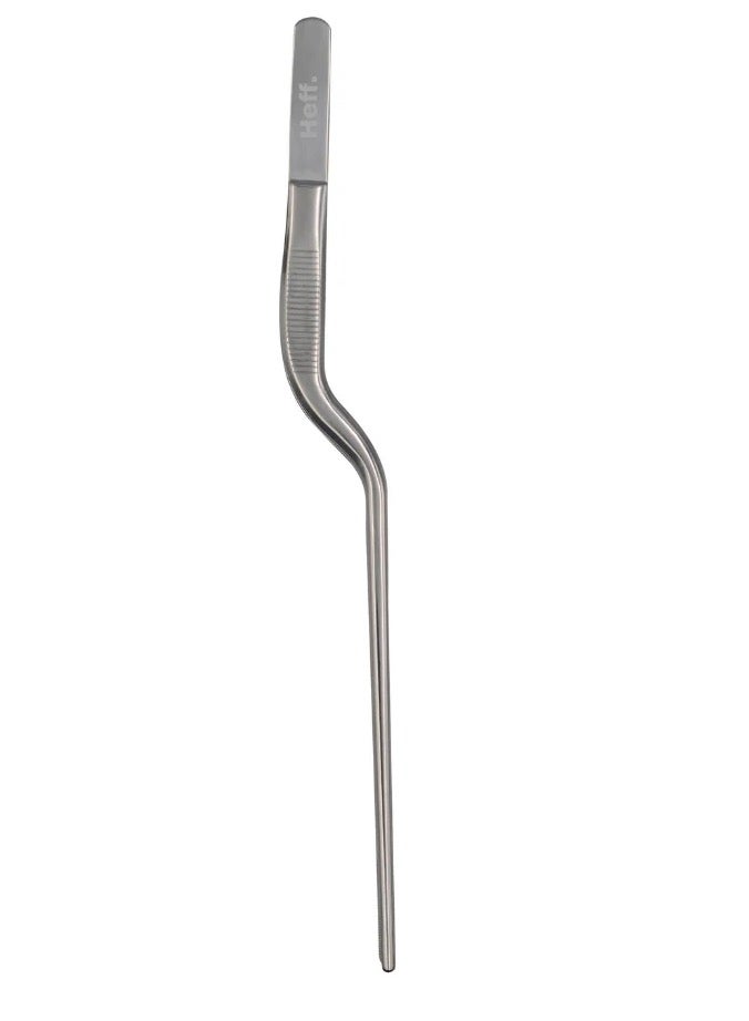 Heff 8’ inch Offset tweezer (Shiny Silver) - Image 1