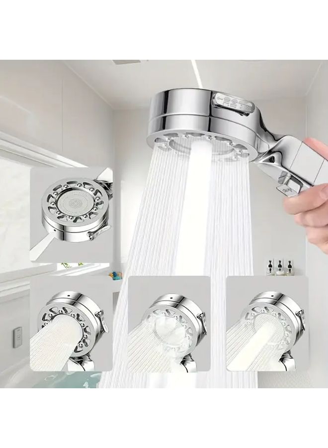 Grey Tilted Bathtub and Shower System for Family Bathroom Pressure Rain Shower Head - Image 1