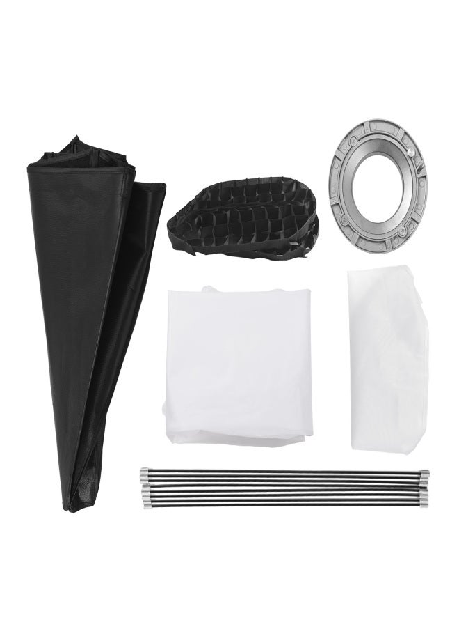 صندوق إضاءة ثماني الأضلاع سريع الفك مقاس 95 سم/37.4 بوصة مزود بحامل بوين و8 قضبان دعم للتصوير في الاستوديو والتصوير الفوتوغرافي والبث المباشر للصور الشخصية - Image 3