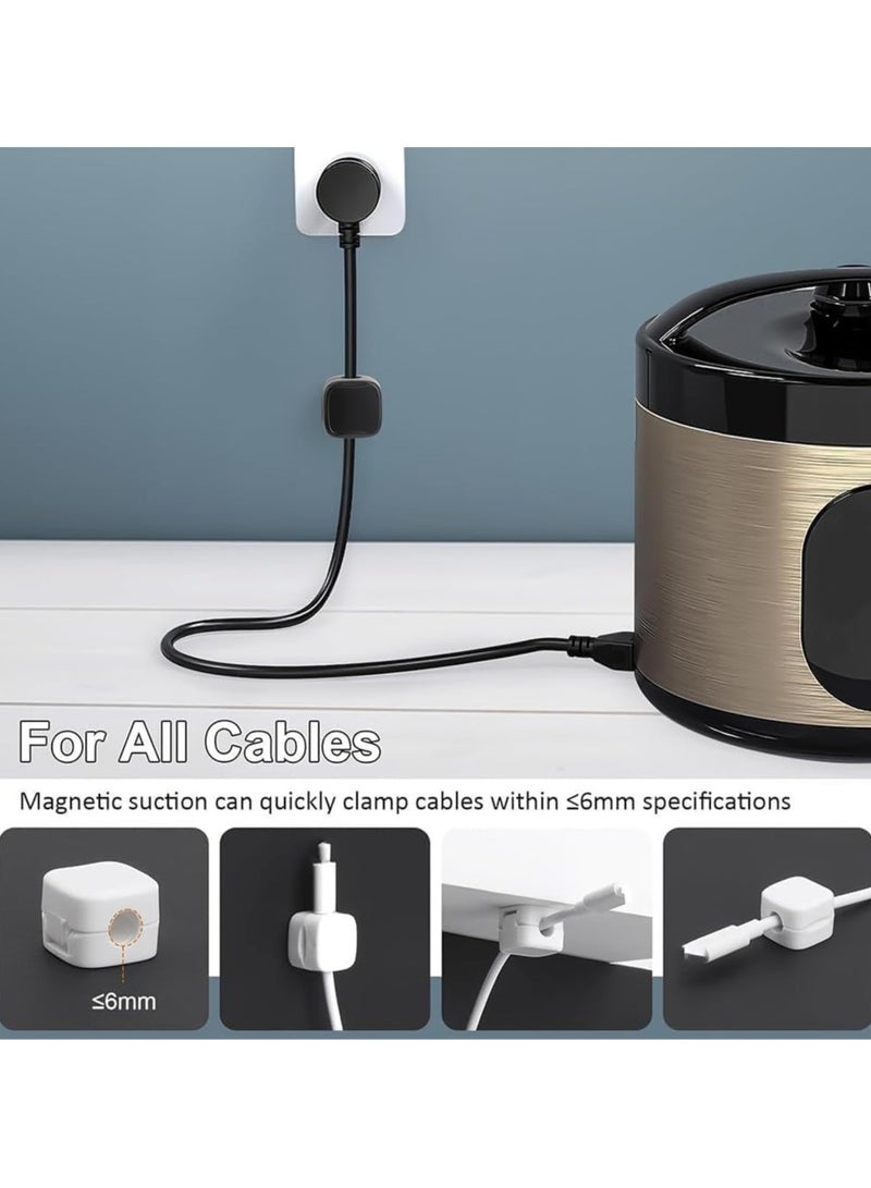 12 Pack Magnetic Cord Organizer, Cable Smooth Adjustable Easy Secure Cable Management, Wire Holder Keeper Organizer, Hide or Organize Phone USB Charger Cable for Home, Office, Car, Desk, Nightstand - Image 5