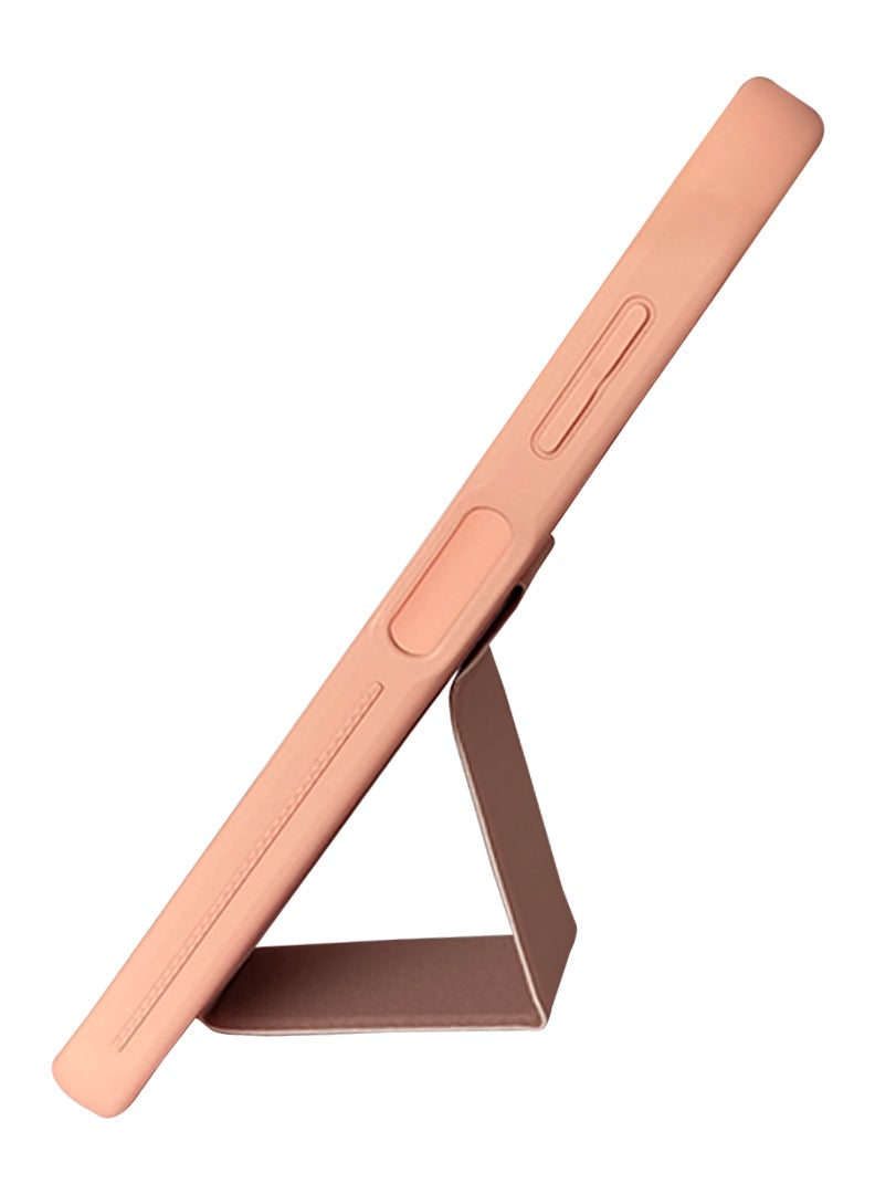 Theodor Fully Covered With Finger Grip Stand Holder Anti Slip Shockproof Protective Case Cover For Samsung A14 Pink - Image 2