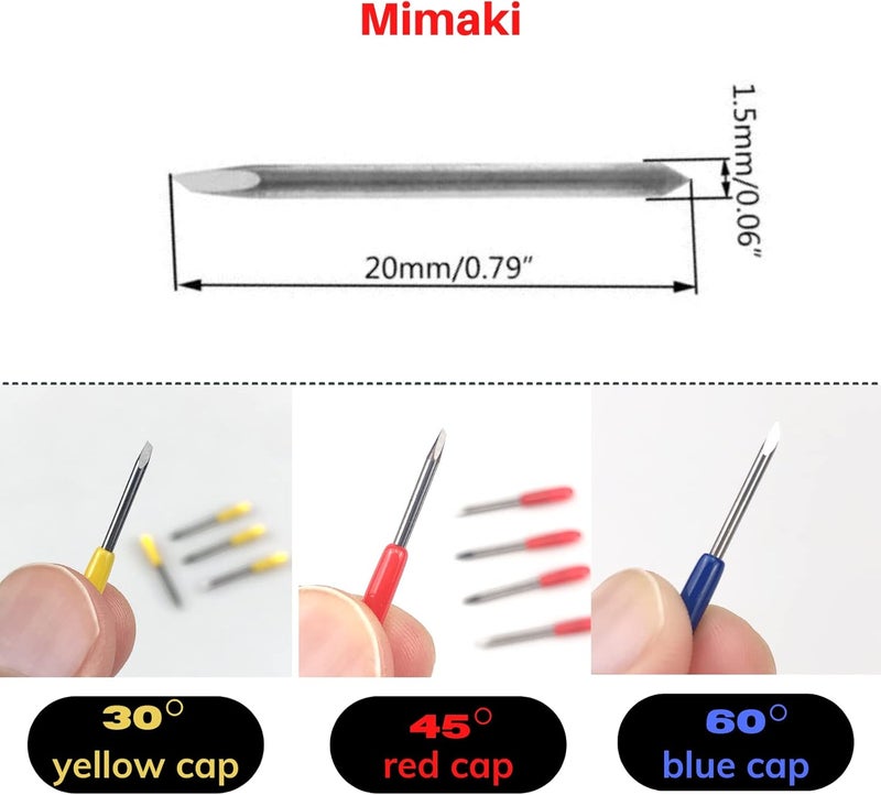 TUONAI 15Pcs Replacement Blades for mimaki Cutter Plotter Vinyl 30 Degree 45 Degree 60 Degree Cutting Plotter Blades - Image 2