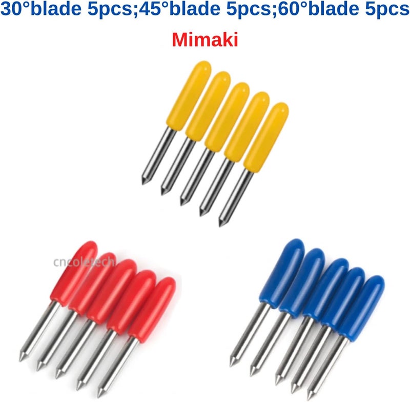 TUONAI 15Pcs Replacement Blades for mimaki Cutter Plotter Vinyl 30 Degree 45 Degree 60 Degree Cutting Plotter Blades - Image 3
