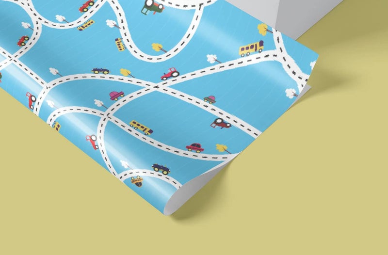 Dovetail Traffic Jam Kids Gift Wrapping Paper Pack of 10 Sheet - Image 3