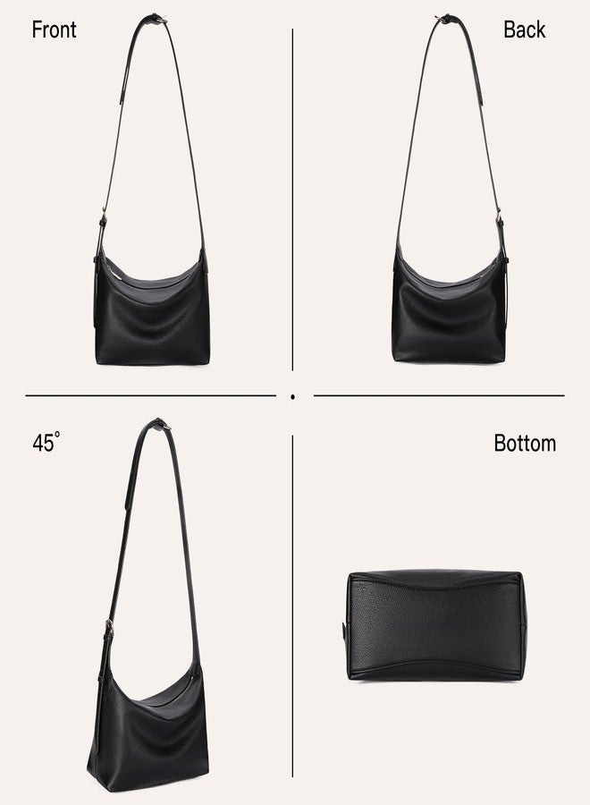 FALAN MULE Hobo Bags for Women Soft Foldable PU Leather Tote Crossbody Purses Stylish Slouchy Shoulder Handbag - Image 3