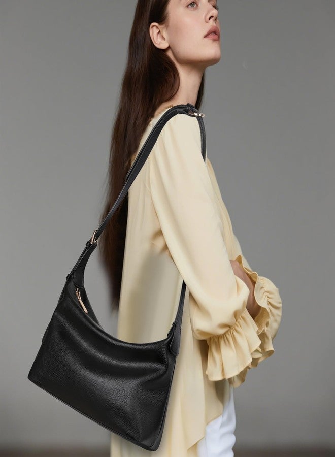 FALAN MULE Hobo Bags for Women Soft Foldable PU Leather Tote Crossbody Purses Stylish Slouchy Shoulder Handbag - Image 2