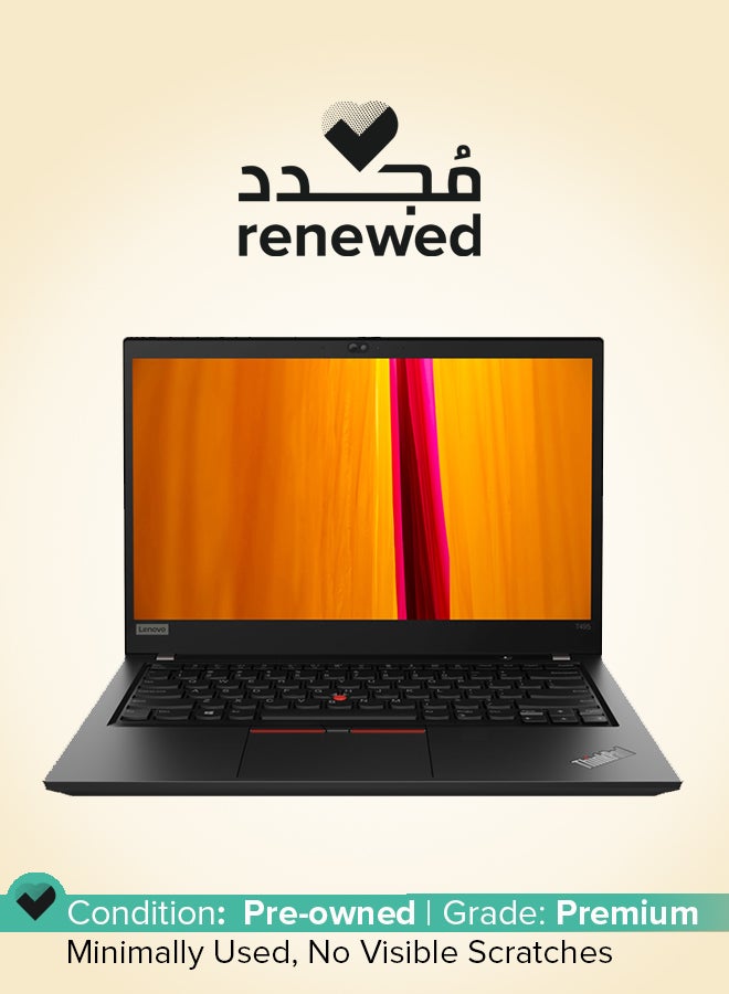 Lenovo Renewed - ThinkPad T495 Laptop With 14-Inch Full HD Display, Ryzen 5 Processor/Quad Core/3rd Gen/16GB RAM/256GB SSD/AMD Radeon Vega 8 Graphics Graphics/Windows 11 English black