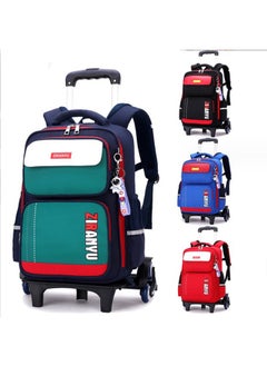 Generic Rolling Backpack for Kids Solid Color Trolley Bookbags Elementary School Students Schoolbag  - Image 4
