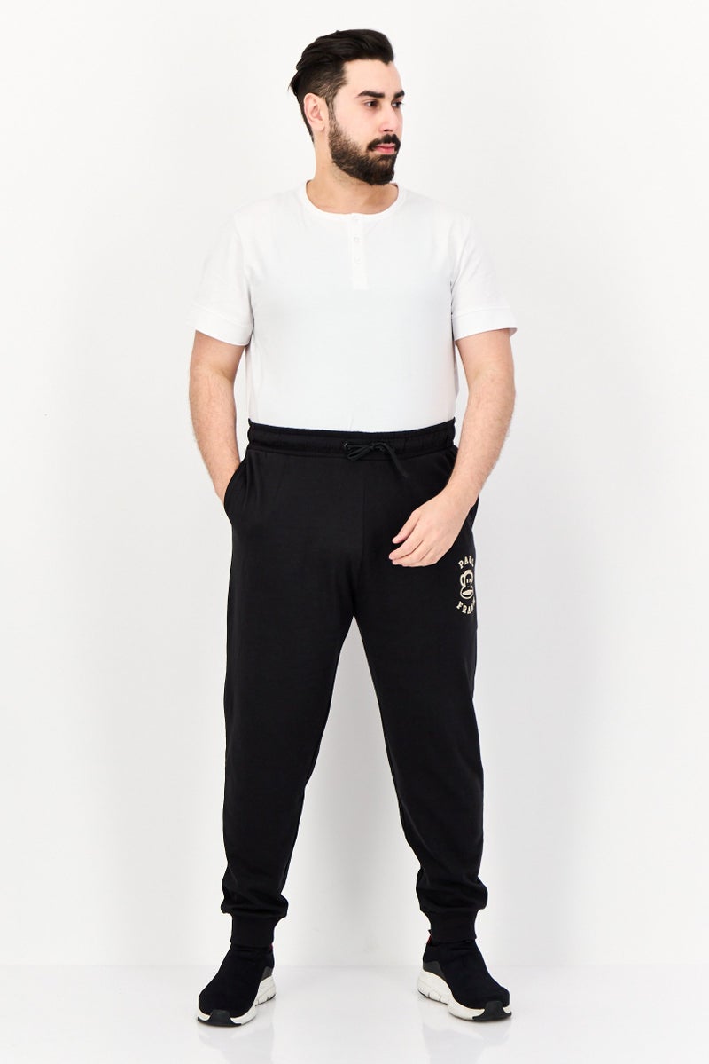 Paul Frank سروال جوجر للرجال بقصة عادية مع شعار العلامة التجارية، أسود - Image 2