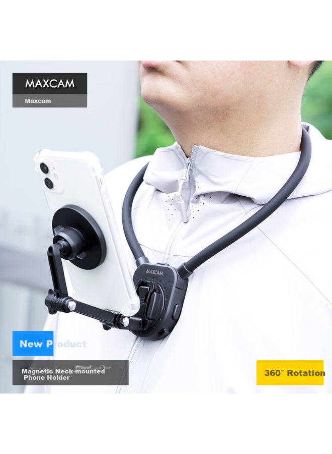 Maxcam Magnetic Neck Hanging Magnetic Suction Bracket For Front Chest Shooting First Person View Vlog Outdoor Fishing Riding Camera Neck Hanging Bracket - Image 1