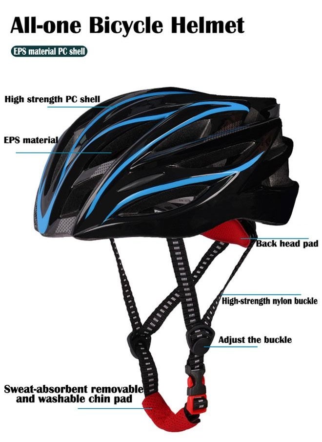 ZCM-HAPPY Bicycle Ultralight Integrally Molded Cycling Helmet Lightweight Bicycle Safety Helmet Unisex Comfortable Ventilated Bike Helmet for Road and Mountain Cycling  - Image 2