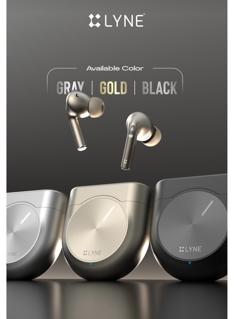 LYN Wireless Earbuds, Bluetooth Earphones with Big Bass True Wireless Earbuds, New Design, IPX4, Quad Mic, Easy Touch Control, 50H Playtime, Bluetooth 5.4 - Image 2