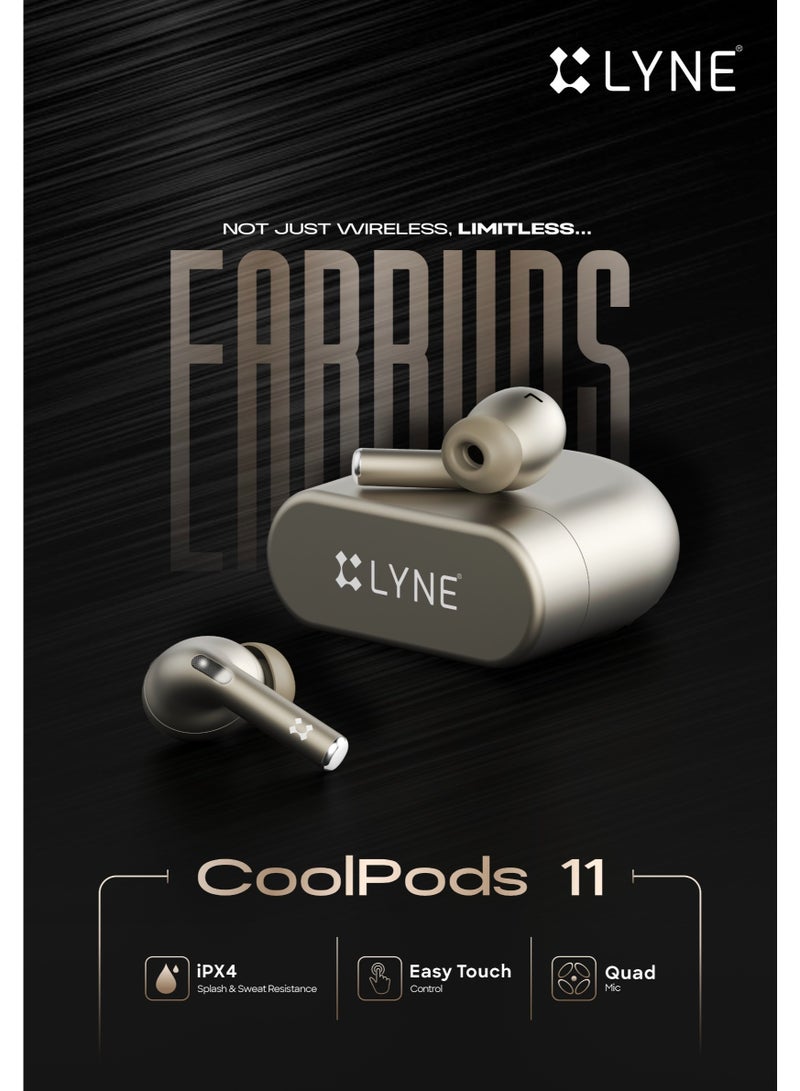 LYN Wireless Earbuds, Bluetooth Earphones with Big Bass True Wireless Earbuds, New Design, IPX4, Quad Mic, Easy Touch Control, 50H Playtime, Bluetooth 5.4 - Image 3