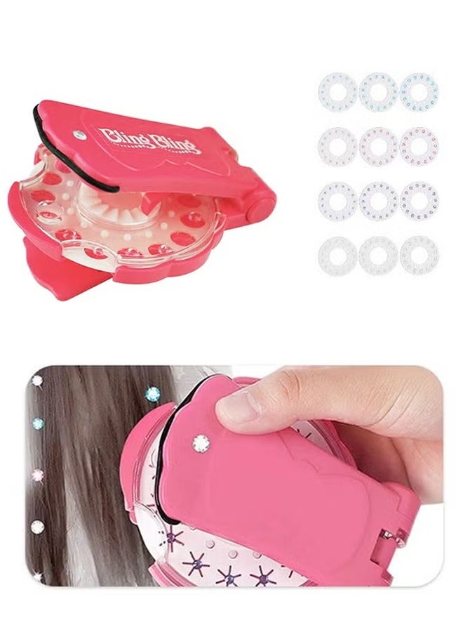 Hair Decoration Set, Dressing Toy，Girls Hair Stick Drill Toy with Rhinestones, Bling Bling Makeup Toy, Comes with 180 Sparkling Gems - Image 3