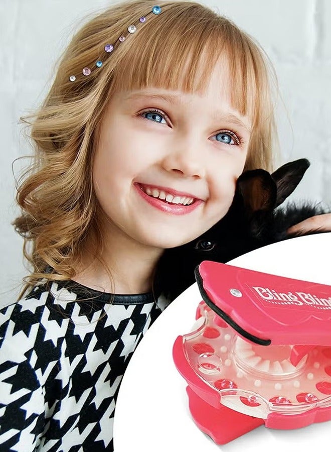 Hair Decoration Set, Dressing Toy，Girls Hair Stick Drill Toy with Rhinestones, Bling Bling Makeup Toy, Comes with 180 Sparkling Gems - Image 4