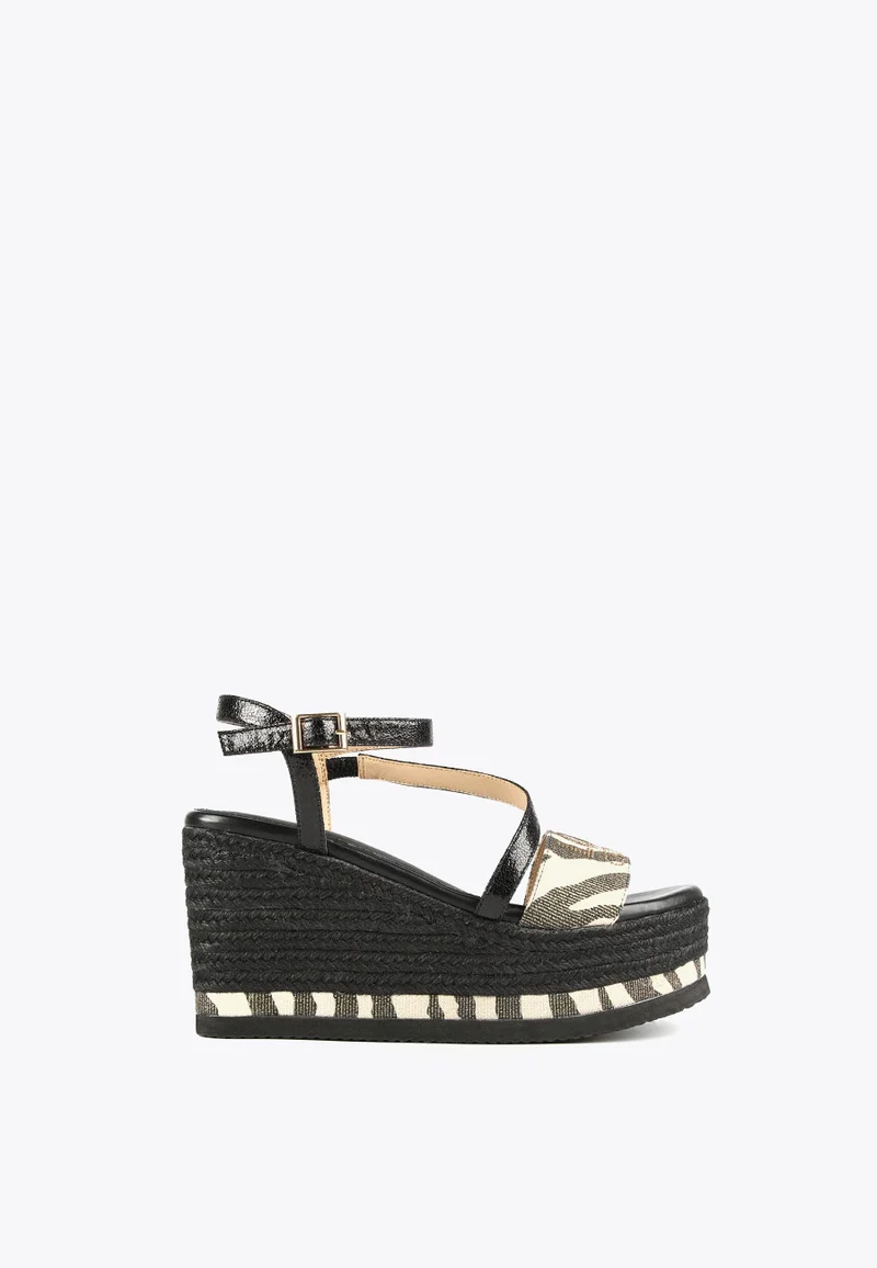 Lola Casademunt Animal print wedge sandals