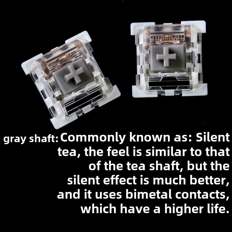 Mechanical Keyboard Switches Multicolor Hotswap High and special gray shaft (double contact-silent shaft)