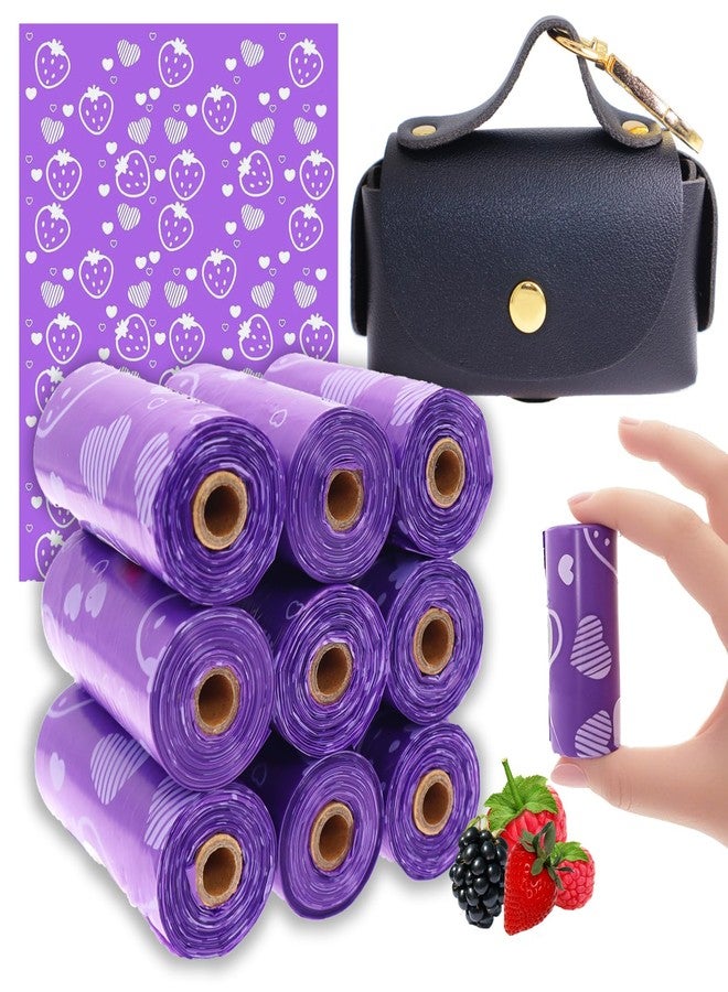 Eyryfui Sanitary Napkin Disposal Bags with Dispenser, 135pcs Feminine Hygiene Disposal Bags for Tampons Trash Bag, Personal Care Sanitary Bag for Women Privacy Handling (Purple) - Image 1
