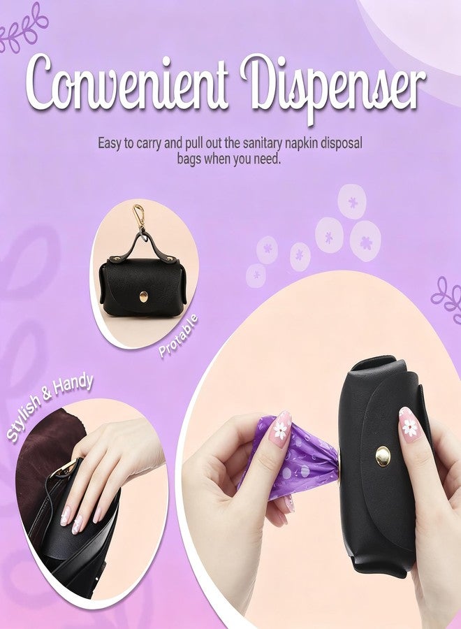 Eyryfui Sanitary Napkin Disposal Bags with Dispenser, 135pcs Feminine Hygiene Disposal Bags for Tampons Trash Bag, Personal Care Sanitary Bag for Women Privacy Handling (Purple) - Image 3