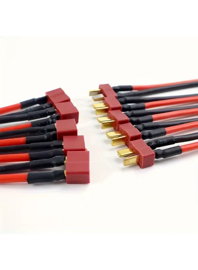 16AWG T Type Female Connector 5 Pcs Soft Silicone Wire Male Female Battery Charging Cables For RC Cars Drones Model Aircraft High Current Lithium Battery Wiring - Image 5
