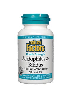natural Factors Natural Factors Acidophilus and Bifidus, 10 Billion Active Cells, 90 Capsules 