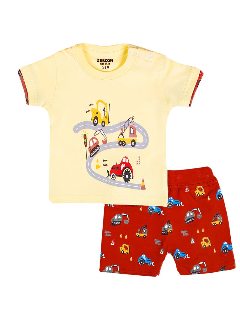 Zercon Summer Pajama Set for Newborn Baby Boys - Summer Set for Boys - Image 1