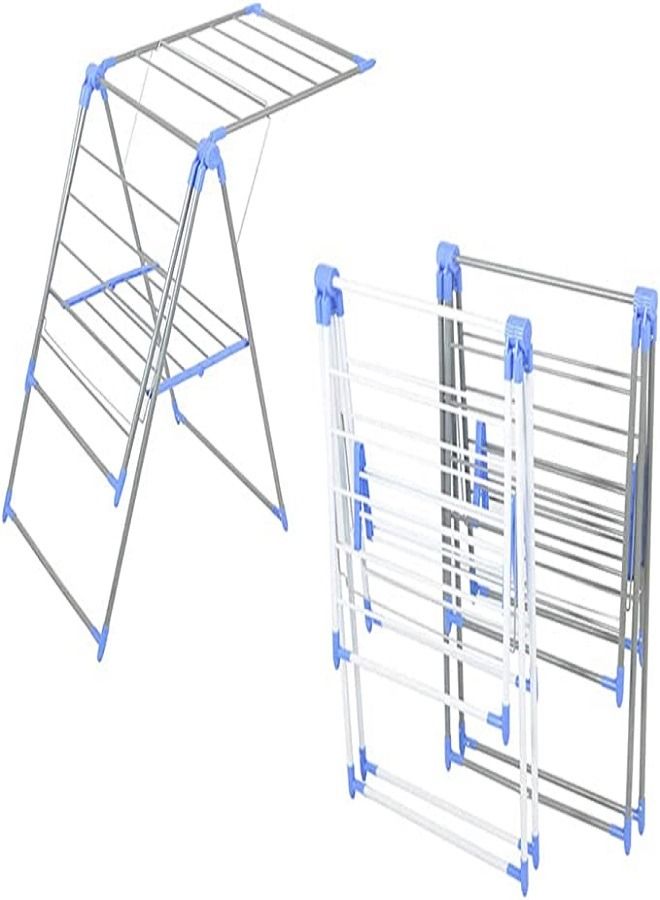 حامل تجفيف الملابس أبيض وأزرق - Image 2