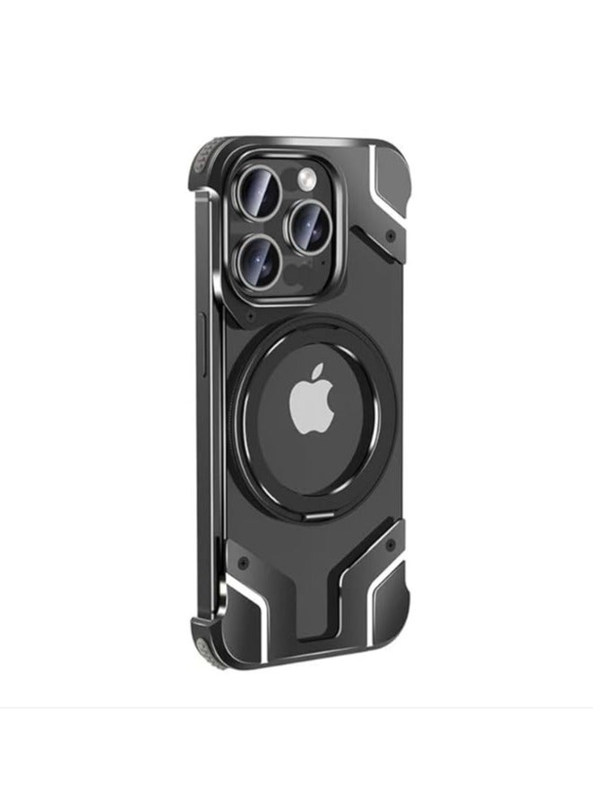 general iPhone 15 Pro Max/15 Pro/15 Plus/15 Soft TPU Shockproof Protective Case, Titanium Frameless Magnetic Case - Image 1