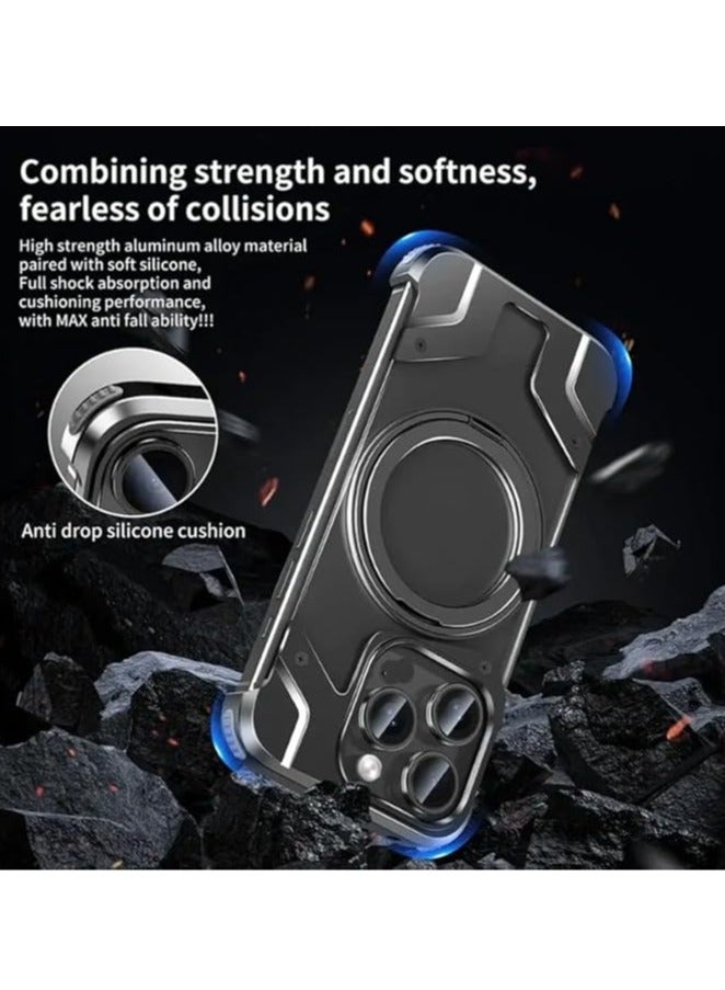 general iPhone 15 Pro Max/15 Pro/15 Plus/15 Soft TPU Shockproof Protective Case, Titanium Frameless Magnetic Case - Image 4