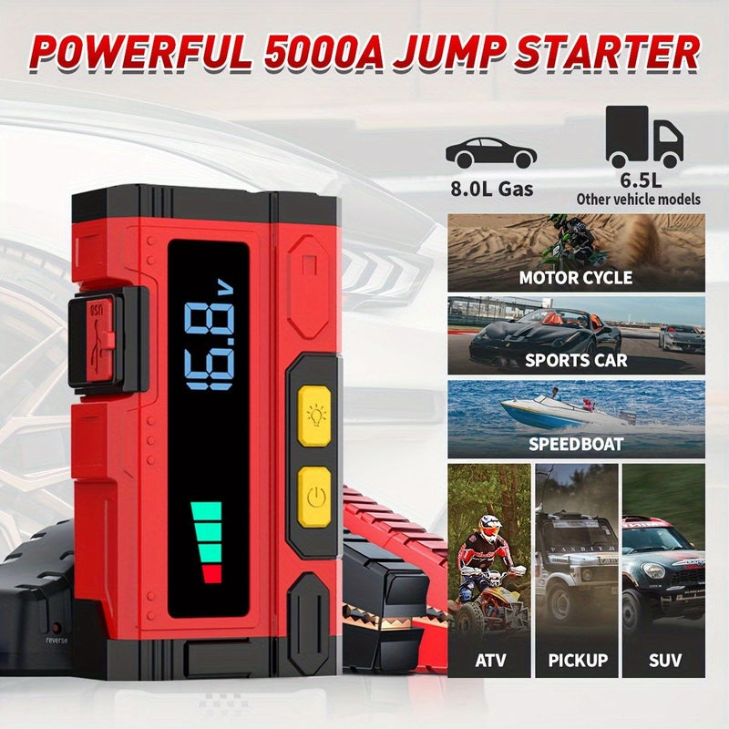 JKUOO مطلق سيارة ثقيل 5000A ذروة 12V 24V عالي الطاقة طاقة بدء طوارئ - Image 3