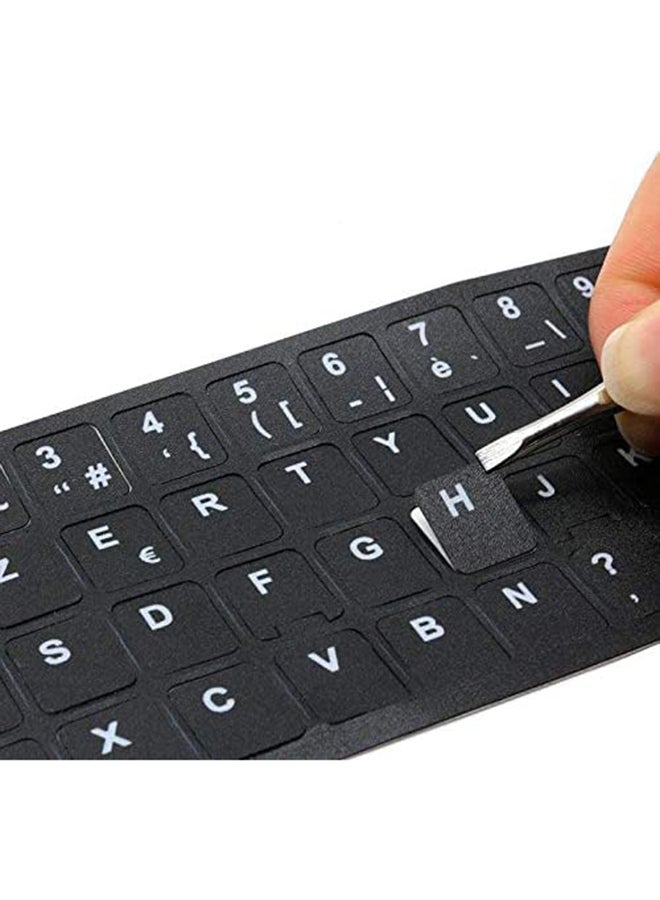 اليشمك ملصق تخطيط لوحة مفاتيح باللغة العربية مقاوم للماء ومقاوم للغبار لجهاز الكمبيوتر اللابتوب طراز 【OS-PC001-02】 أسود - Image 4
