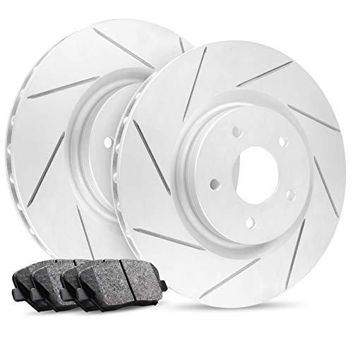R1 Concepts Rear Brakes and Rotors| Hardware Included| Rear Ceramic Brake Pads and Rotors Kit| Fits 2012-2014 Ford Mustang - Image 1