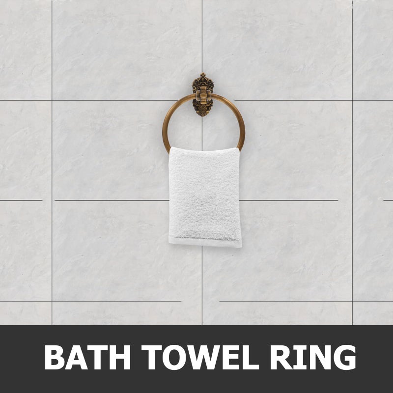 Wall Mounted Aluminum Towel Ring Holder For Bathroom And Kitchen Decorative Tissue - Image 4