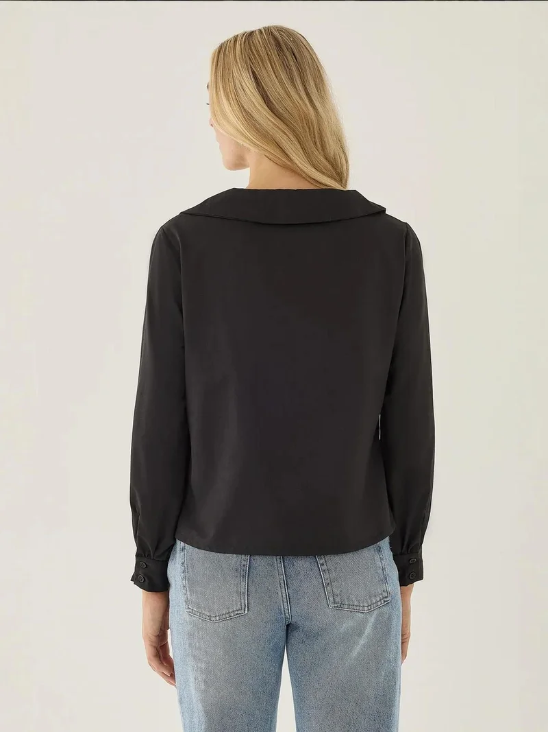 HICCUP Straight Fit Collar Detail Shirt