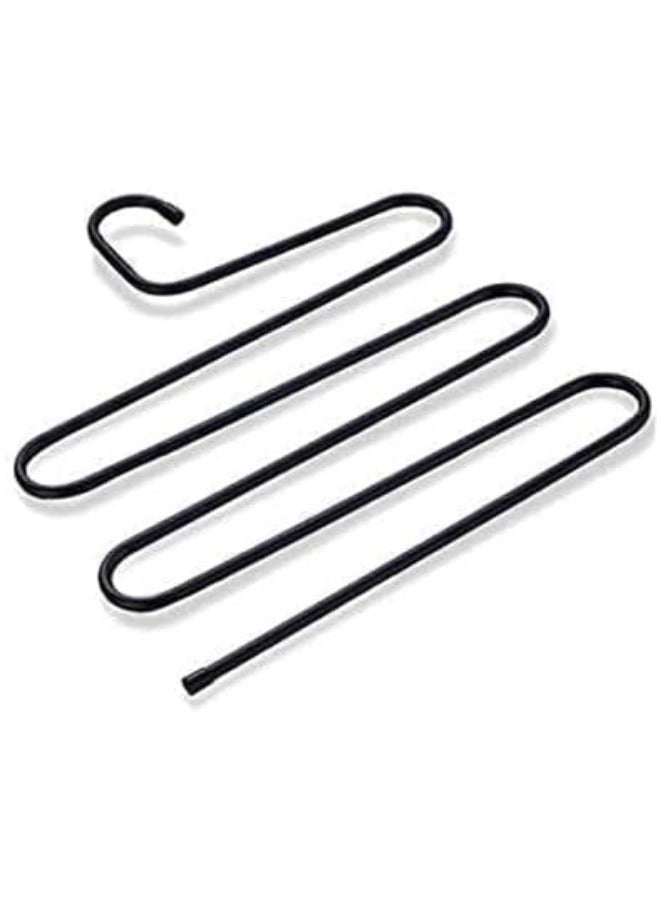Multi pants hangers rack for closet organization,stainless steel s-shape 5 layer clothes hangers (Browen)  - Image 3