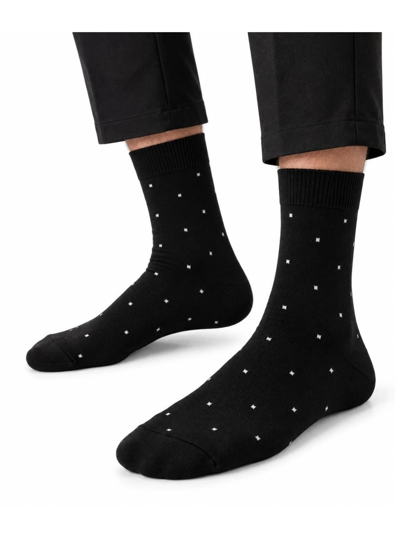 Nileton Men’s Classic Cotton Socks – Pack of 3 – Soft Breathable Mid-Calf Dress, Casual & Classic Socks for Men Everyday Wear - Image 1